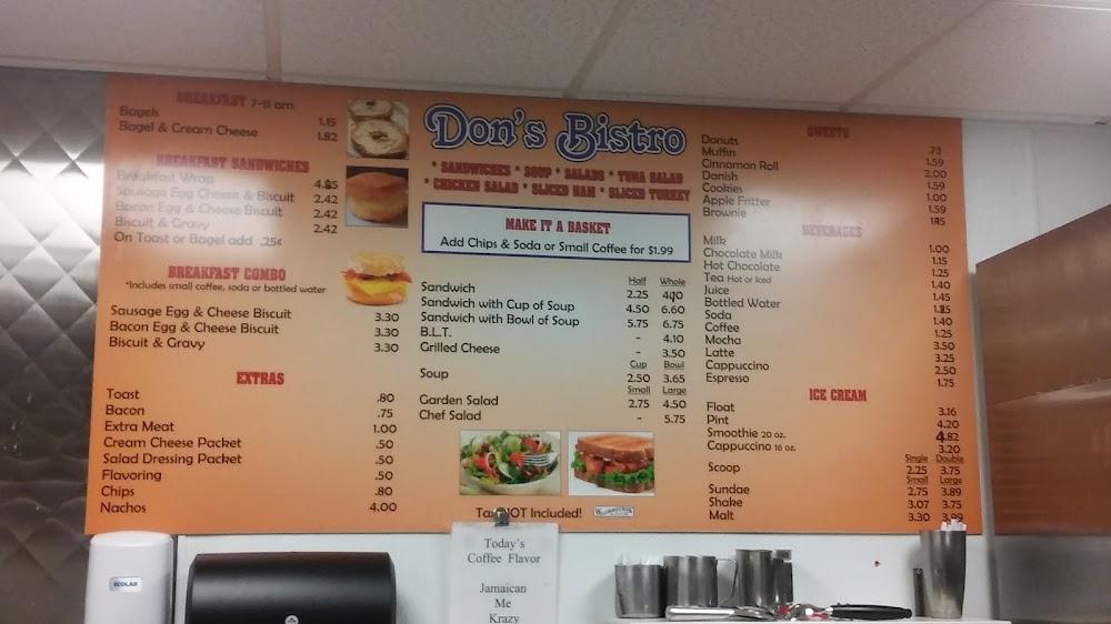 Don's Bistro Menu image 1